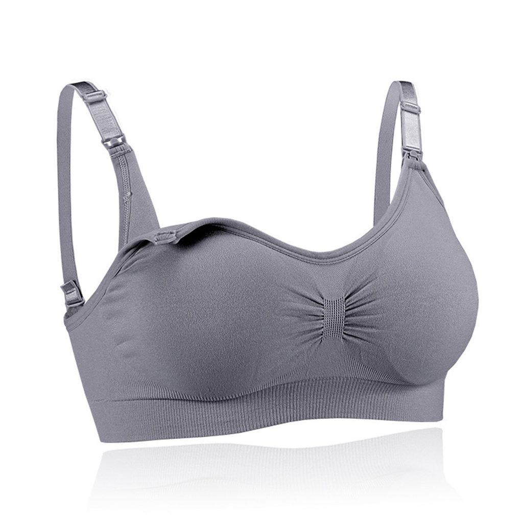 Buy Nursing Bras for Maternity Breast Feeding Seamless Wirefree Push Up Bras  for Womens Pregnancy Everyday Grey at