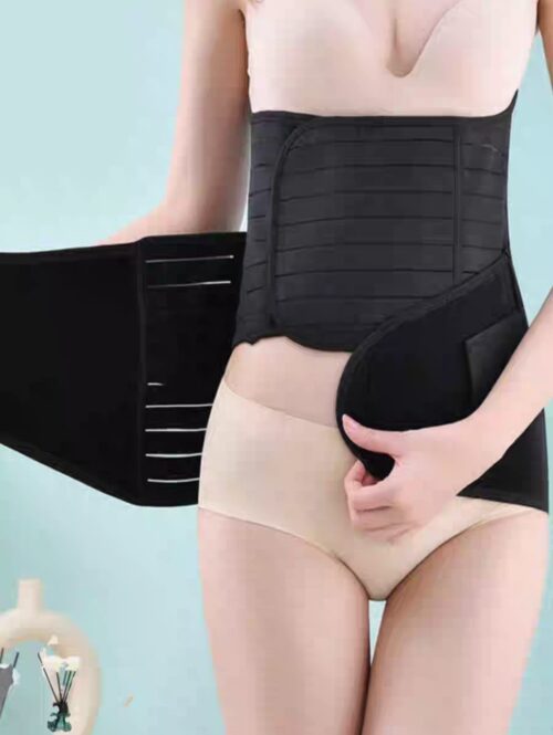 black Post Partum Belt Belly Corset Belt Abdomen Postnatal Basin | Belly Size Free