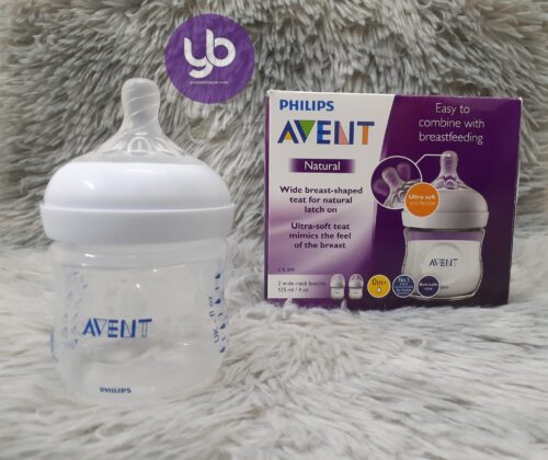 Philips Avent Natural Wide Neck PP Feeding Bottle (0+) - 125ml (Single)