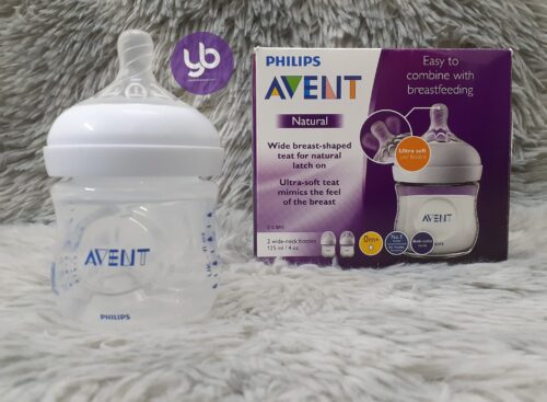Philips Avent Natural Wide Neck PP Feeding Bottle (0+) - 125ml (Single)