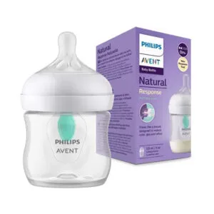 Philips Avent Natural Response Baby Bottle SCY670/01 | 0m+ age | BPA free | Pack of 1 - 125 ml  (White)