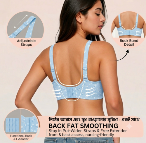 IMG_8303 Floral Cotton Comfort Bra ( Set of 3 ) Maternity Bras For Pregnancy And Breastfeeding
