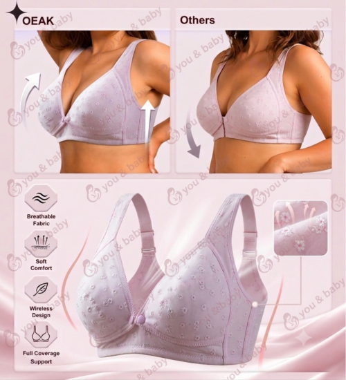 IMG_8318 Floral Cotton Comfort Bra ( Set of 3 ) Maternity Bras For Pregnancy And Breastfeeding