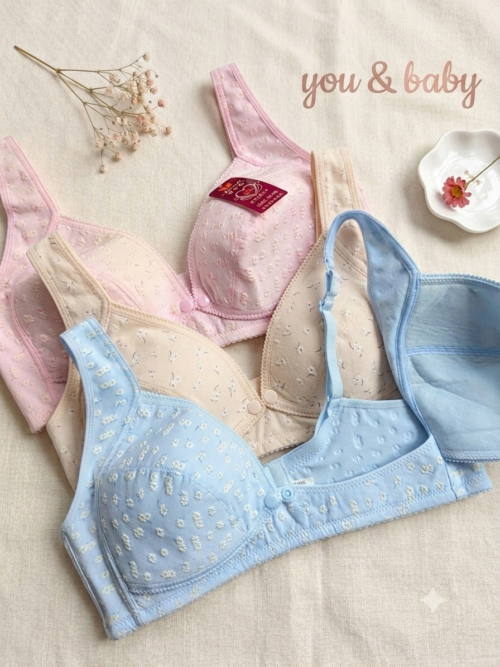 IMG_8321 Floral Cotton Comfort Bra ( Set of 3 ) Maternity Bras For Pregnancy And Breastfeeding